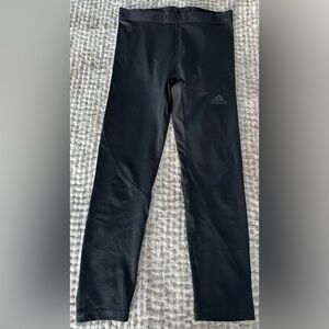 ADIDAS Size Youth Medium 10/12 Black Leggings Long Underwear